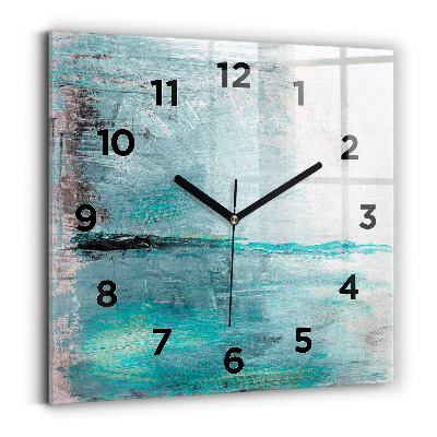 Szögletes üvegóra 30x30 Olaj textúra absztrakció