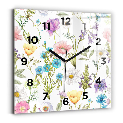 Szögletes üvegóra 30x30 Virág elrendezés