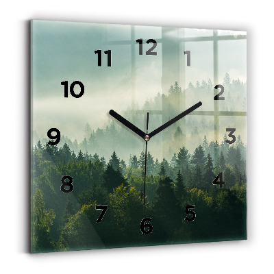 Szögletes fali üvegóra 30x30 Beszkidek napkelte