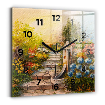 Szögletes fali üvegóra 30x30 Olaj összetétele az erdőben