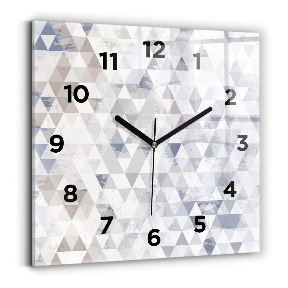Négyzetes üvegóra 30x30 Geometriai minta
