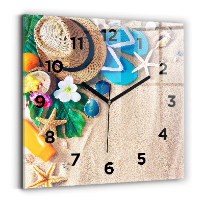 Négyzetes üvegóra 30x30 Ünnepi kiegészítők