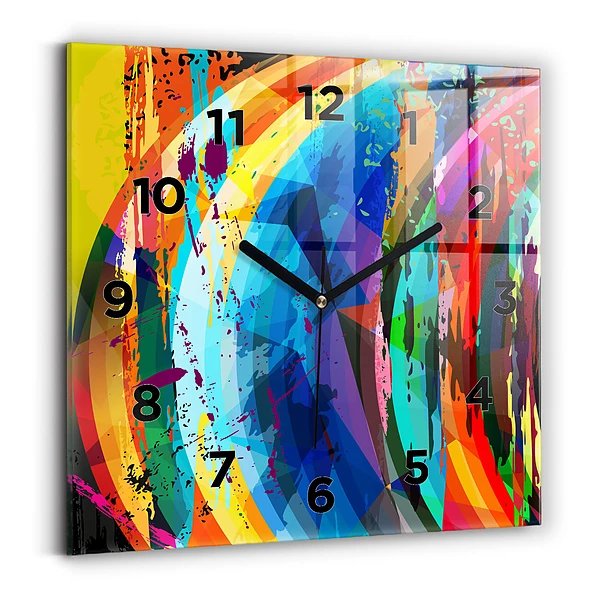 Négyzet alakú üvegóra 30x30 Absztrakt háttér