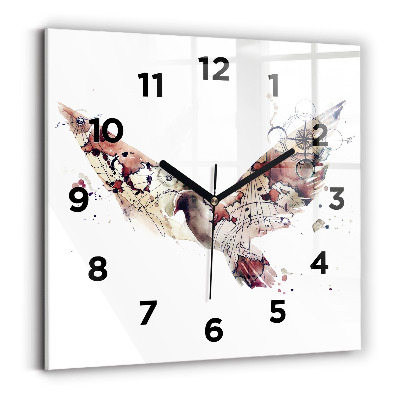 Szögletes fali üvegóra 30x30 Absztrakt nézet