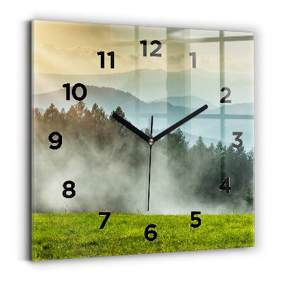 Négyzet alakú üvegóra 30x30 Hegyi táj