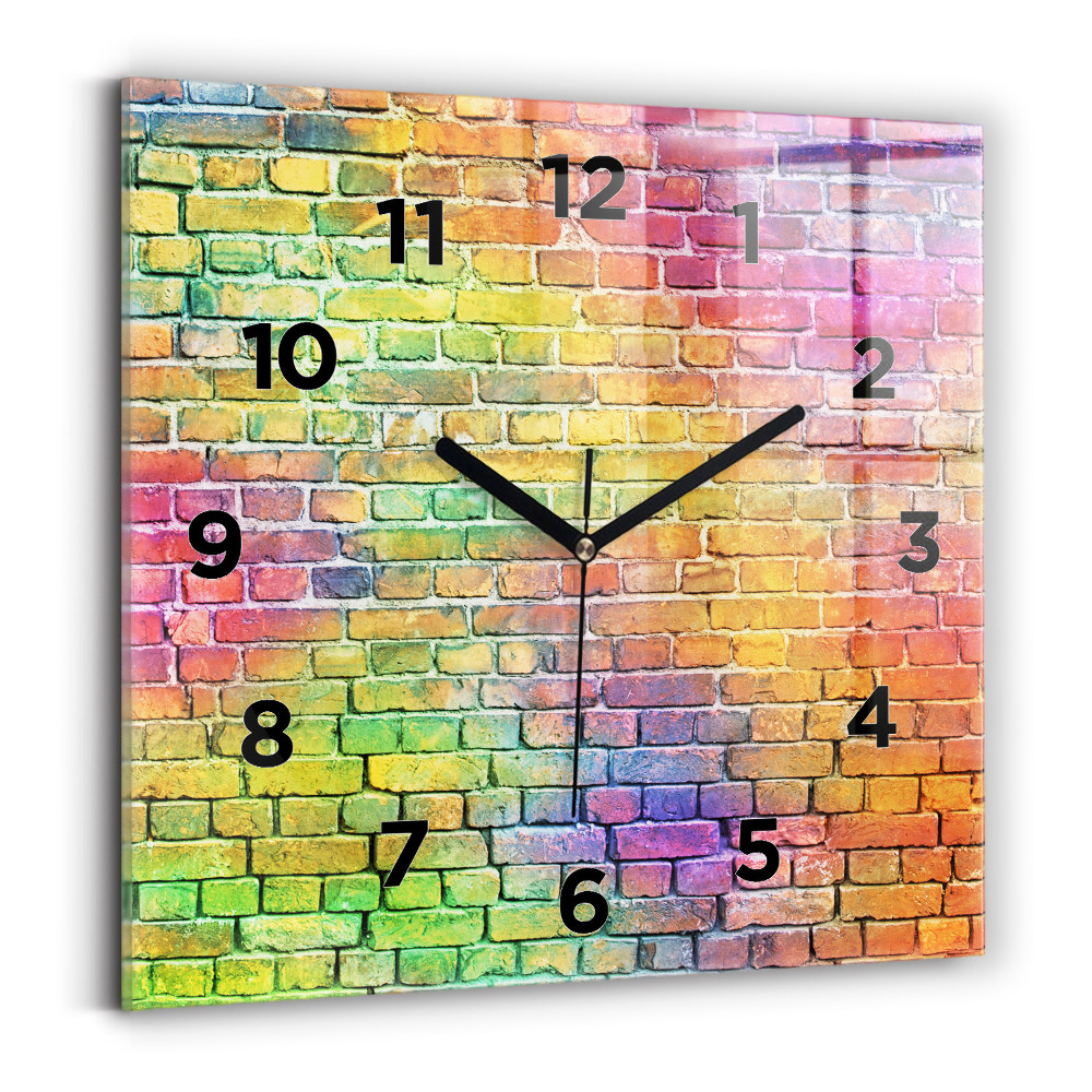 Négyzet alakú üvegóra 30x30 Festett fal