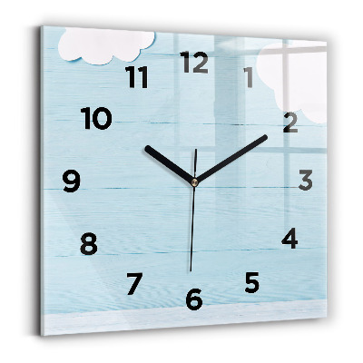 Szögletes üvegóra 30x30 Gyermek tábla