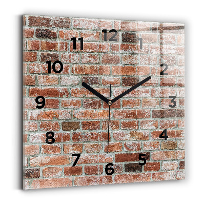 Szögletes üvegóra 30x30 Téglafal