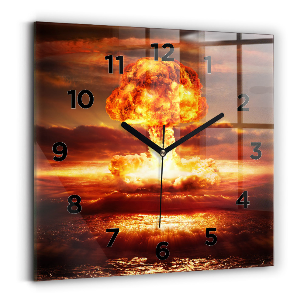 Szögletes üvegóra 30x30 Egy atombomba robbanása