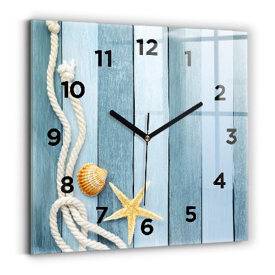 Szögletes fali üvegóra 30x30 Csíkos deszkák és csokornyakkendő