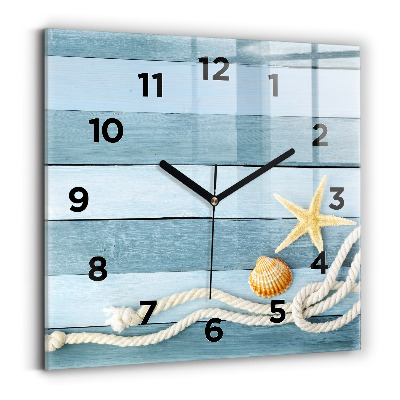 Négyzetes üvegóra 30x30 Csíkos deszkák és csokornyakkendő