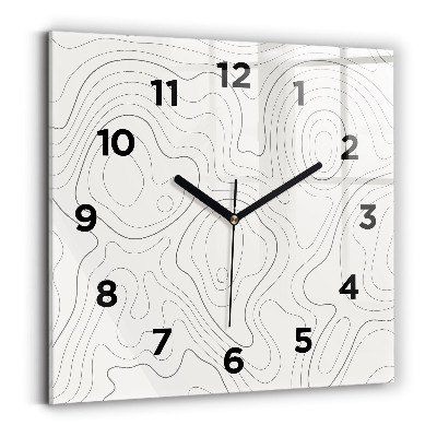 Négyzet alakú üvegóra 30x30 Absztrakciós foltok