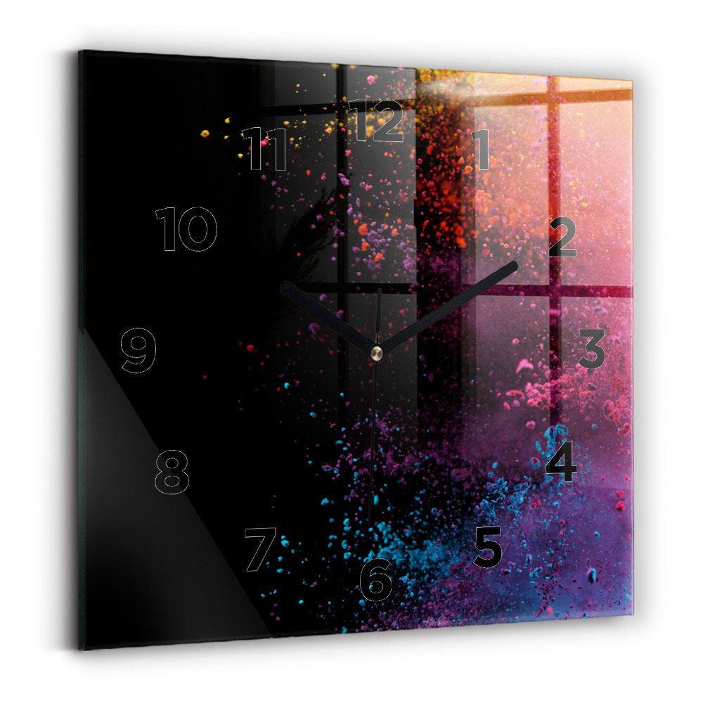 Szögletes üvegóra 30x30 A színek robbanása