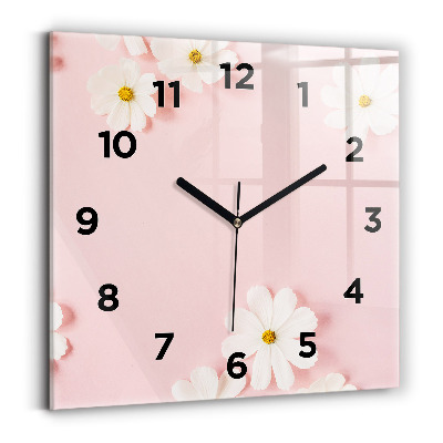 Négyzet alakú üvegóra 30x30 Százszorszép virágok