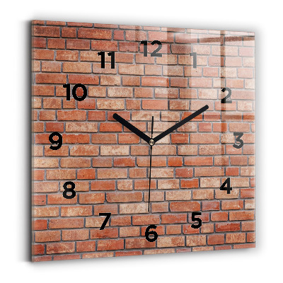 Szögletes üvegóra 30x30 Téglafal