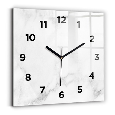 Szögletes fali üvegóra 30x30 Elegáns márvány