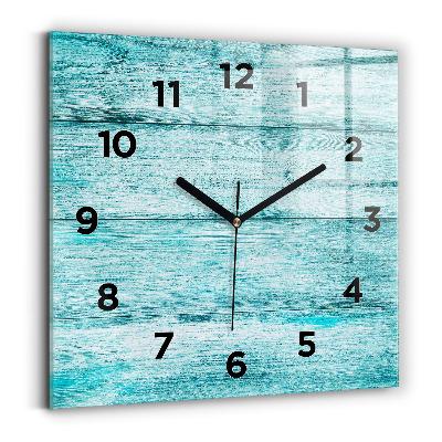 Négyzet alakú üvegóra 30x30 Kék régi fa