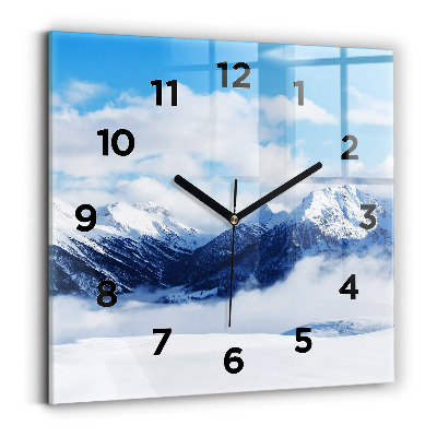 Szögletes üvegóra 30x30 Hegyi panoráma