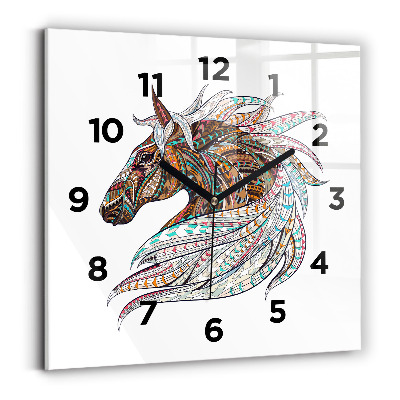 Négyzet alakú üvegóra 30x30 Ló illusztráció