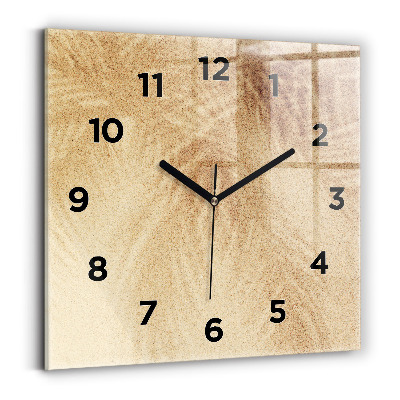 Szögletes fali üvegóra 30x30 Arany absztrakció