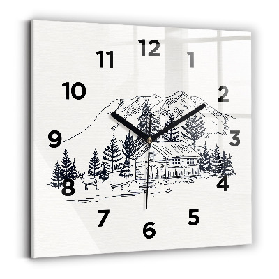 Négyzet alakú üvegóra 30x30 Rajzfilm város