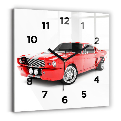 Négyzetes üvegóra 30x30 Sportkocsi