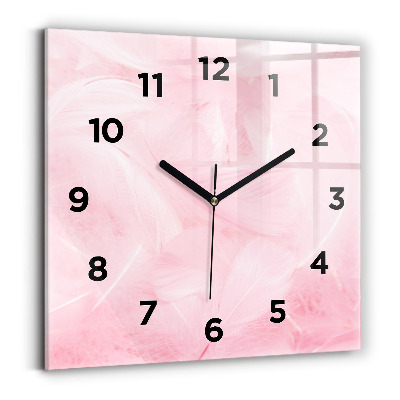 Négyzet alakú üvegóra 30x30 Tollak – absztrakció