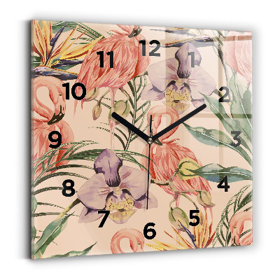 Szögletes üvegóra 30x30 Trópusi pálmalevél