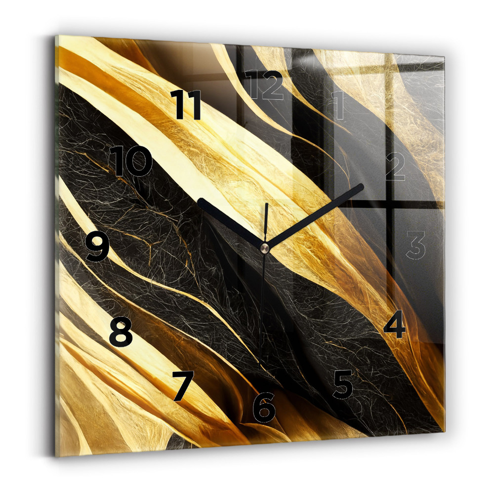 Szögletes üvegóra 30x30 Elegáns absztrakció