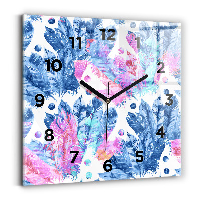 Négyzetes üvegóra 30x30 Színes tollak