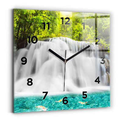 Szögletes fali üvegóra 30x30 Vízesés Thaiföldön
