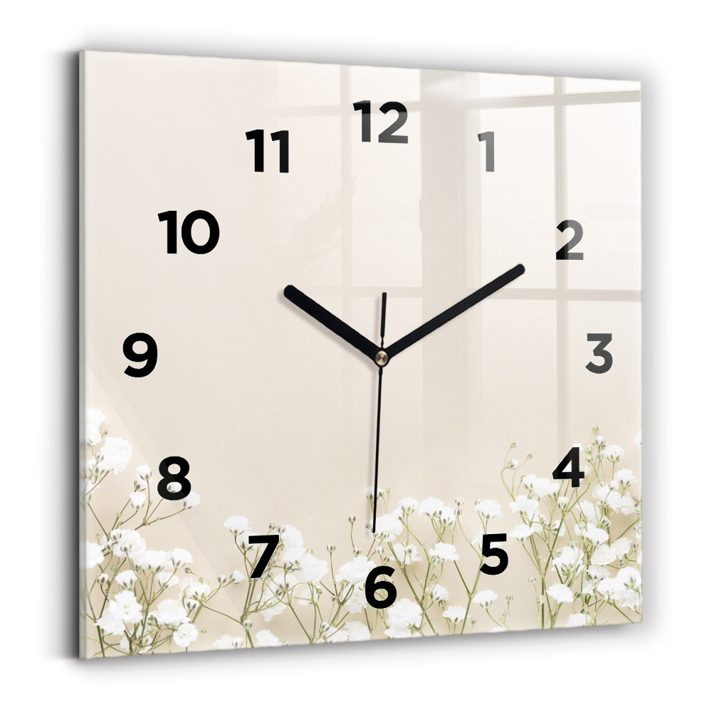 Négyzet alakú üvegóra 30x30 Virágzó gypsophila virágok