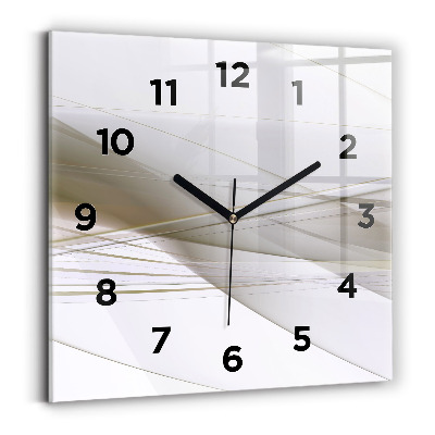 Szögletes üvegóra 30x30 Fényes absztrakció