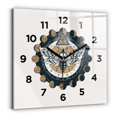 Szögletes üvegóra 30x30 Holdfázisok és a szem