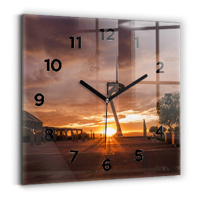 Négyzetes üvegóra 30x30 Barcelona Olimpiai Park