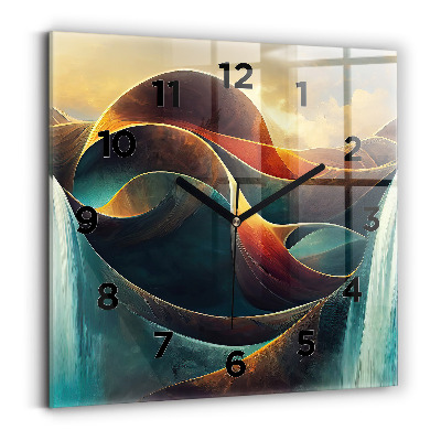 Szögletes fali üvegóra 30x30 Áramló vízesés