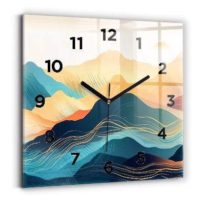 Négyzet alakú üvegóra 30x30 Hegyi táj