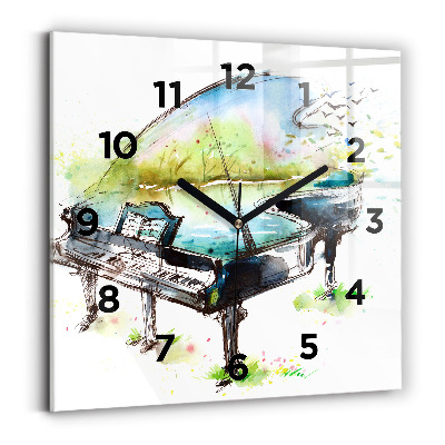 Négyzet alakú üvegóra 30x30 Illusztráció a 4 évszakról