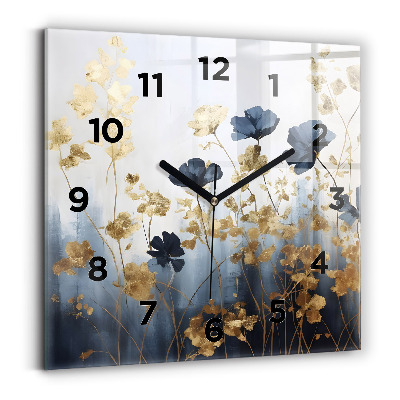 Négyzet alakú üvegóra 30x30 Absztrakt virágok