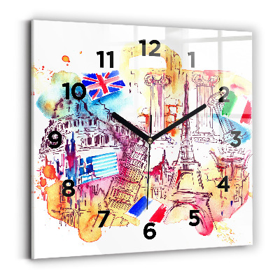 Négyzet alakú üvegóra 30x30 A világ vonzó országai