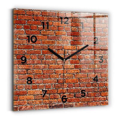 Szögletes üvegóra 30x30 Régi téglafal