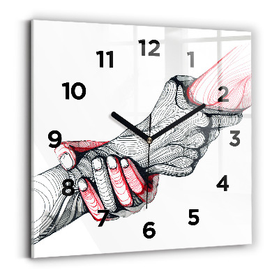 Négyzet alakú üvegóra 30x30 Kézenfogva