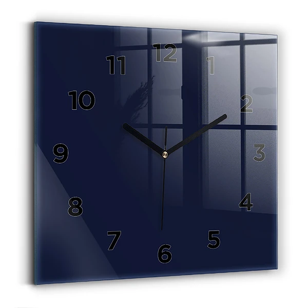 Szögletes üvegóra 30x30 Sötét sötétkék