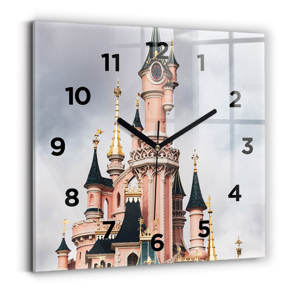 Négyzetes üvegóra 30x30 Disneyland kastély Párizsban