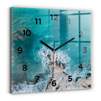 Négyzet alakú üvegóra 30x30 Fjordok a Costa Blancán