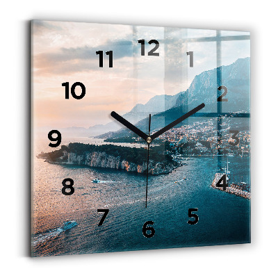 Négyzet alakú üvegóra 30x30 Sziget Horvátországban