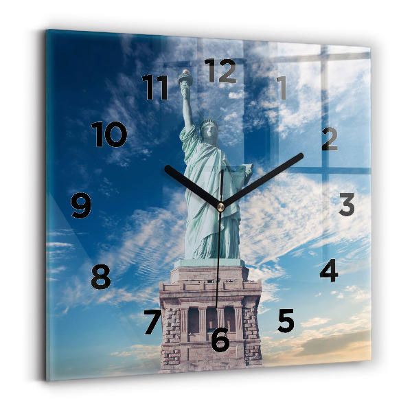 Szögletes üvegóra 30x30 New York-i Szabadság-szobor