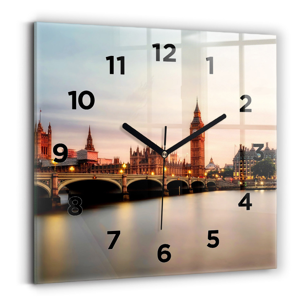 Négyzet alakú üvegóra 30x30 Big Ben London látképe