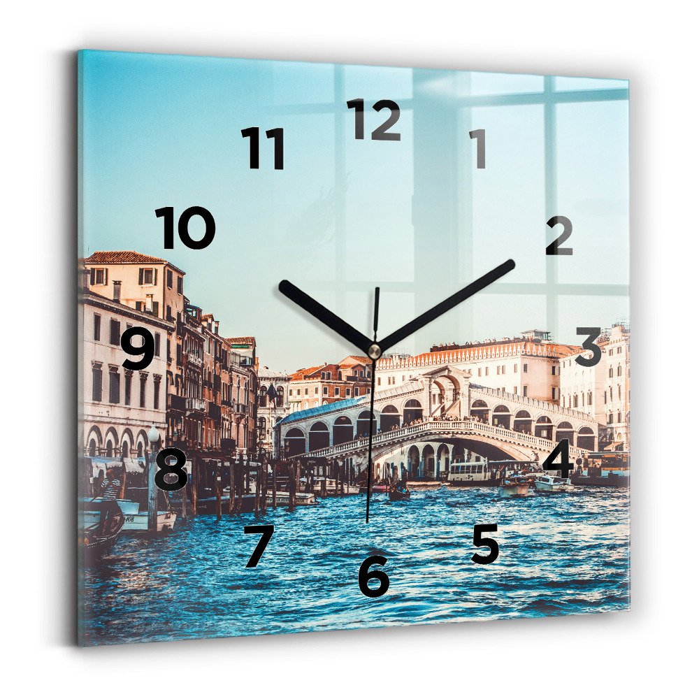 Szögletes üvegóra 30x30 Rialto híd Velencében