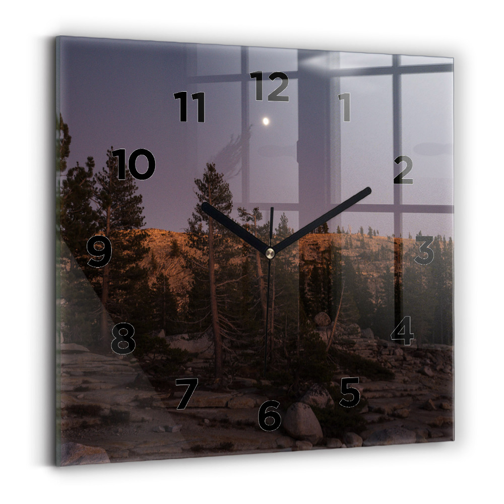 Szögletes üvegóra 30x30 Yosemite sziklás útja